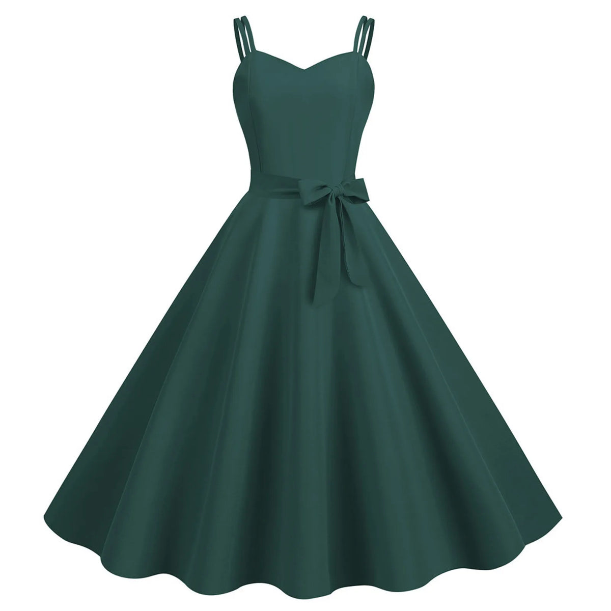 Womens Sleeveless Dress 1950s Housewife Evening Party Prom Dress Temperament Womens Dresses Female Holiday Loose Beach Dresses