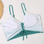 High Waist Bikini Swimsuit Women 2024 Floral Print Swim Suits Drawstring Front Shorts Boxers Swimwear Trunks Pool Bathing Suit