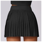 Sports Tennis Short Skirt Women's Summer Pleated Fake Two-piece Quick Drying Skort Fitness High Waist Pocket Yoga Running Skirts