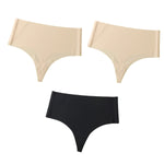3Pcs/Set G-string Women Thongs High Waist Panties Female Underpants Soft Panty Sexy Lingerie Comfy Seamless Underwear