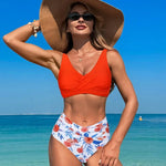 Sexy High Waisted Bikini 2026 Push Up Swimsuit Female Swimwear Women Retro Bikinis Set Bather Swimming Beach Wear Bathing Suit