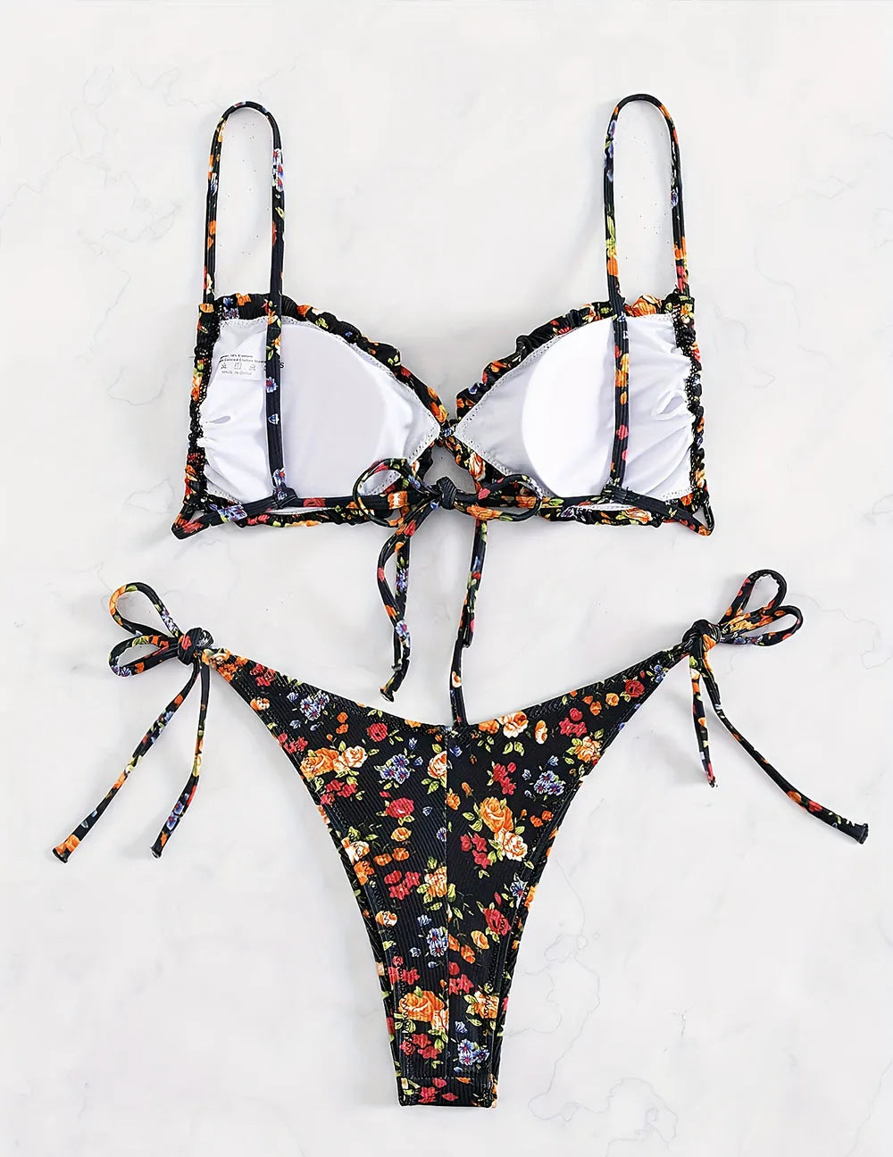 Sexy Floral Print Push Up Bikini Sets Women Swimwear Two Pieces Swimsuit Low Waist Bather Beach Bathing Suit Summer 2025 New