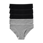 5Pcs/Set Women Cotton Panties Solid Color Low Rise Briefs Female Underpants Comfort Soft Stretch Panty Sexy Lingerie S-XXL