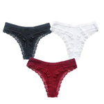 3Pcs/Set Cotton Panties Women G-string Female Underpants Sexy Lingerie Seamless Underwear Low Rise Panties M-XL Intimates