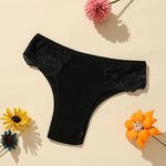 4Pcs/Set Women Cotton Low-Rise Briefs Lace Trims Brazilian Panties Sexy Lingerie Stretchy Underwear Female Underpants S-L