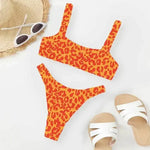 sexy micro bikini 2026 women orange leopard print push up padded thong swimsuit female cut out bathing suit swimwear biquini