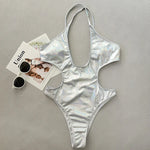 Sexy Halter Hollow Out Women Swimwear One Piece Swimsuit Female Monokini High Cut Bather Bathing Suit Swim Beachwear Bodysuit