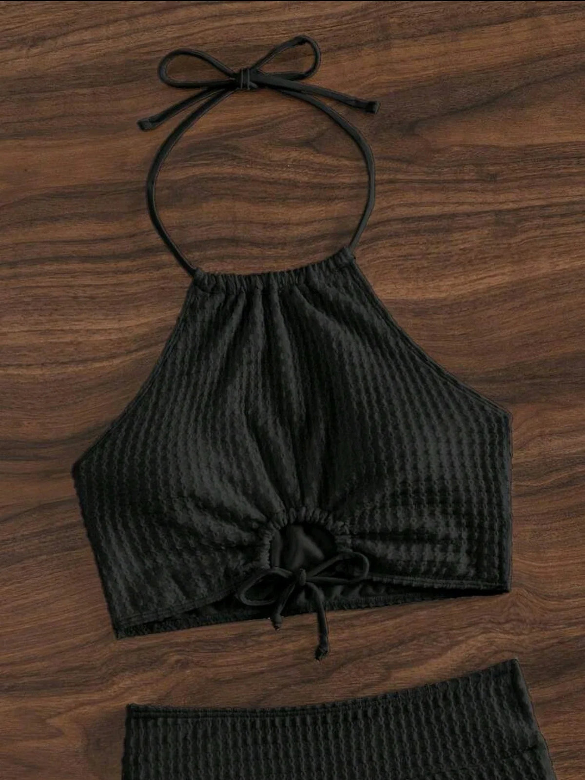 Sexy High Neck Bikini Sets Two Pieces High Waist Swimsuit Shorts Swimwear Female Thong Brazilian Biquini Beachwear Bathing Suit