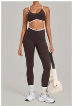 Women's Seamless Yoga Sets Sports Fitness Gym Sleeveless Vest Hip-lifting Slim Fit Pants Suits Running Training Workout Sets