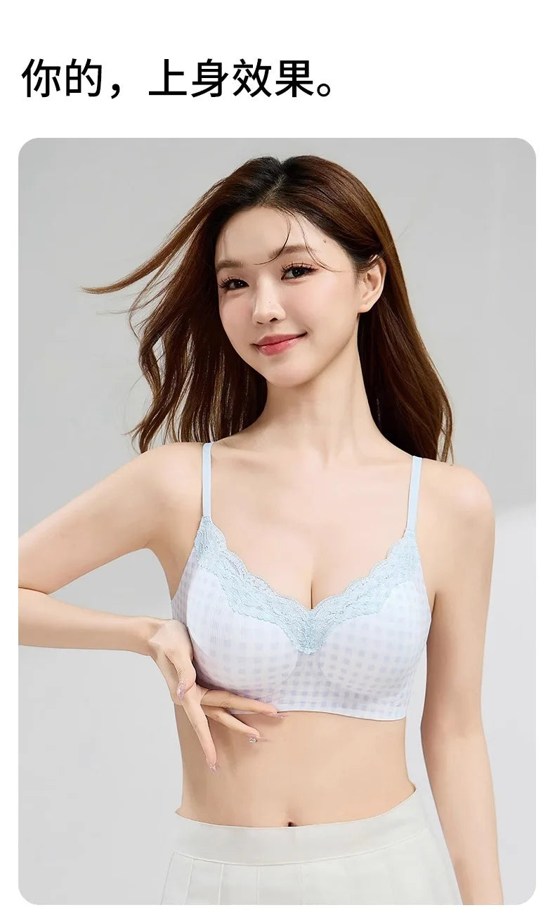 10A Antibacterial Cooling Bra for Small Chest, Summer Breathable Bralette, Wireless No Show, Anti-Sagging & Comfort Wear MOYISU