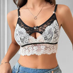 1pcs Sexy Lace Floral Women's Bras Patchwork Bow Sexy Lingerie Fashion Style Party 3/4 Cup Wire-Free No Pad Female Underwear
