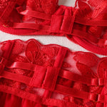 Toucheart 3 Piece Set Lingerie Garter Sets Lingerie For Woman Sexy Mini Skirt See-Through Embroidered Bra Erotic Underwear New