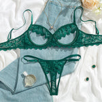 Sexy Adult Lingerie Lace Underwear Set Open Cup Sexy Bras for Women Hollow Erotic Lingerie 2 Pieces Transparent Lace Lingerie