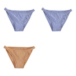 3Pcs/Set Women's Cotton Low-Rise Briefs with Mesh Side Panels Brazilian Panties Sexy Lingerie Comfy Breathable Underwear M-XL