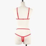 Women Sexy Lingerie Sheer Bra Set See-through Babydoll Thong Underwear Sleepwear