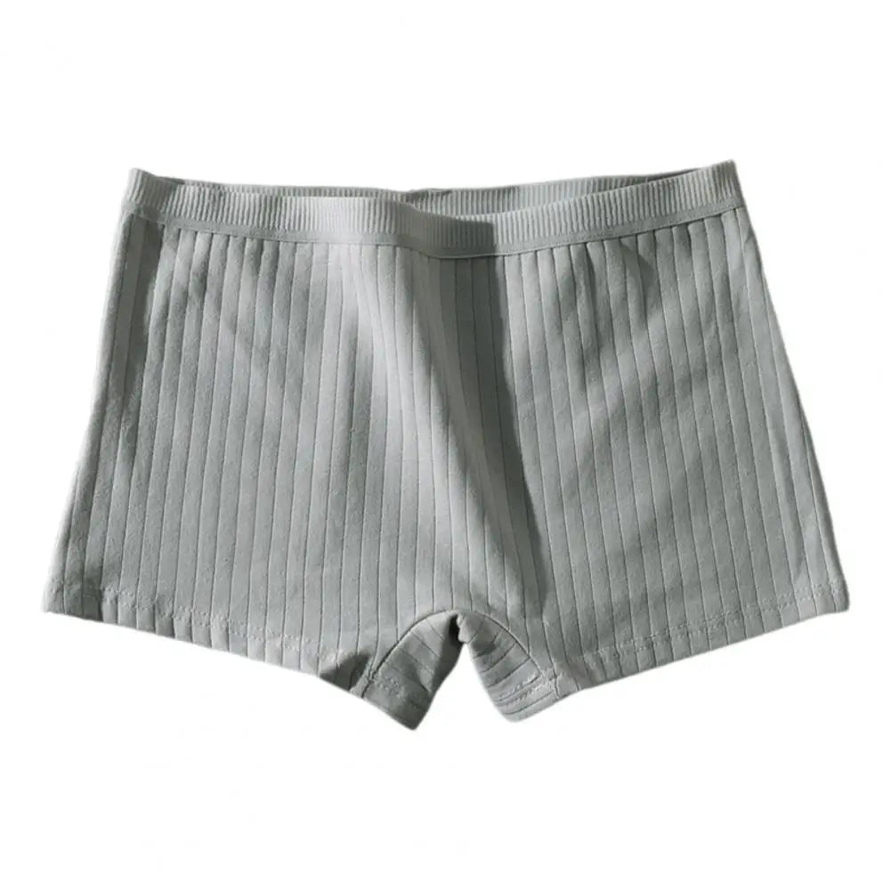 Women Underpants Seamless Mid Waist Cotton Solid Color Stretchy Boxers Anti-exposure Moisture-wicking Briefs Women Daily Wear