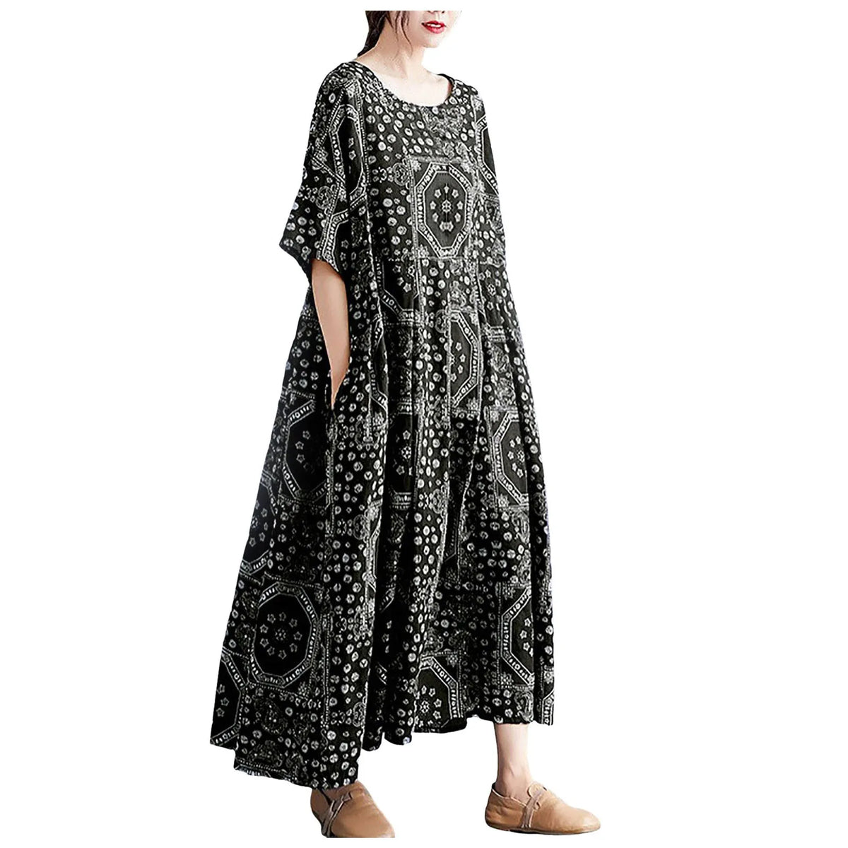 Long Dresses For Women Casual Summer Trendy Boho Style Pleated Cover Up Vestidos Daily Wear High Quality Elegant Maxi Dress