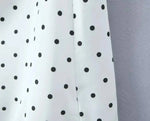 2026 Women Vintage Black White Polka Dot A-line Knee Length Skirt Sexy Low Waist Holiday Summer Skirts Slim Mini Skirts J7L2