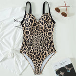 Leopard Underwired Bra Cup Women Swimwear One Piece Swimsuit Female High Cut Monokini Bather Push Up Bathing Suit Swim Bodysuit