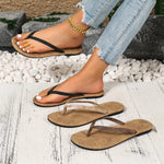 Women Flip‑Flops Thong Sandals Open Toe Flat Sole Lightweight Summer Beach Casual Slippers Outdoor Daily Shoes Large Size