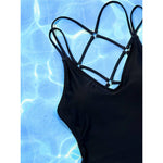 S - XL Sexy Leopard Printed V Neck Women Swimwear One Piece Swimsuit Female Backless High Leg Cut Bather Bathing Suit Swim V4808