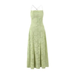 New Style Sexy Slim-fit High-waisted Dress With Back Straps Jacquard Over-the-knee Long Dress For Women Pure Desire Dress AWPU