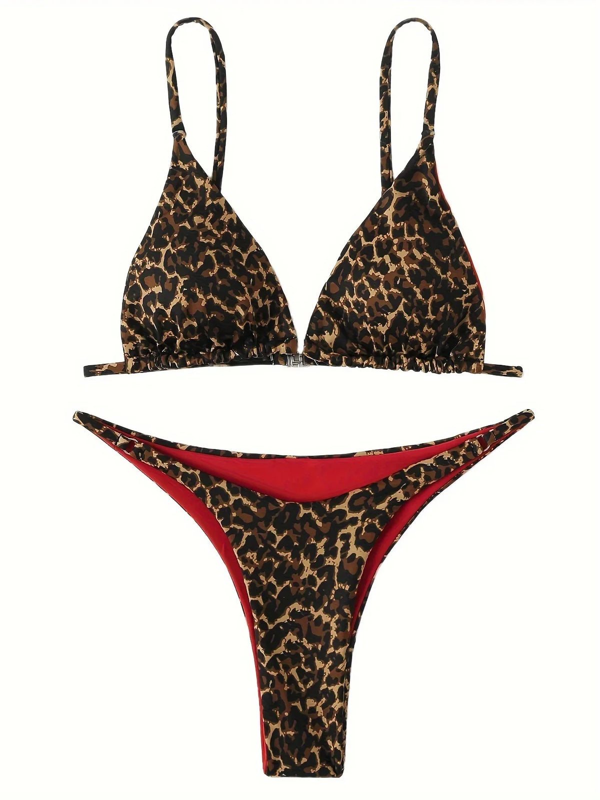 2024 Micro Leopard Bikini Women High CutBandage Push Up Swimsuit Sexy Bathing Suit Padded Thong Swimwear,summer Beach Vacation
