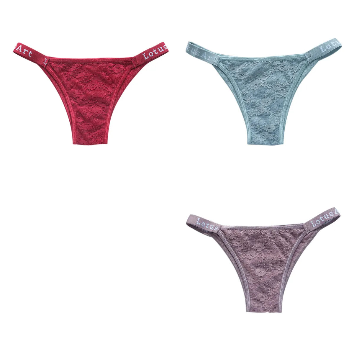 3PCS/Set Women Lace Panties Sexy Brazilian Panties Female Underpant Low Waist Panty Girls Underwear Fashion Intimates