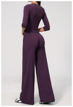 Women Tracksuit Yoga Sets Half Sleeve O Neck Slim Sports T Shirts Fitness Suit Outdoor High Waist Flare Pants Workout Clothes