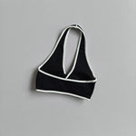 Shockproof Breathable Sports Bra Halter Neck Vest with Chest Pad for Gym Running Yoga Pilates Training Fitness Back Beauty