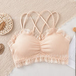 Sexy Bra Tube Top Lace Bralette Women Crop Top Female Sexy Lingerie Beauty Back Intimates Crop Top Seamless Padded Underwear
