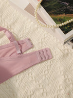 New 2-piece Solid Color Lingerie Set Women's Steel Collar Push Up Bra Women's Lingerie Underwear Daily Bra Set J2611