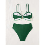 Sexy Bikini 2025 Woman Swimsuit Two Pieces Swimwear Female High Waisted Bikinis Set Swimming for Bathing Suits Brazilian Biquini