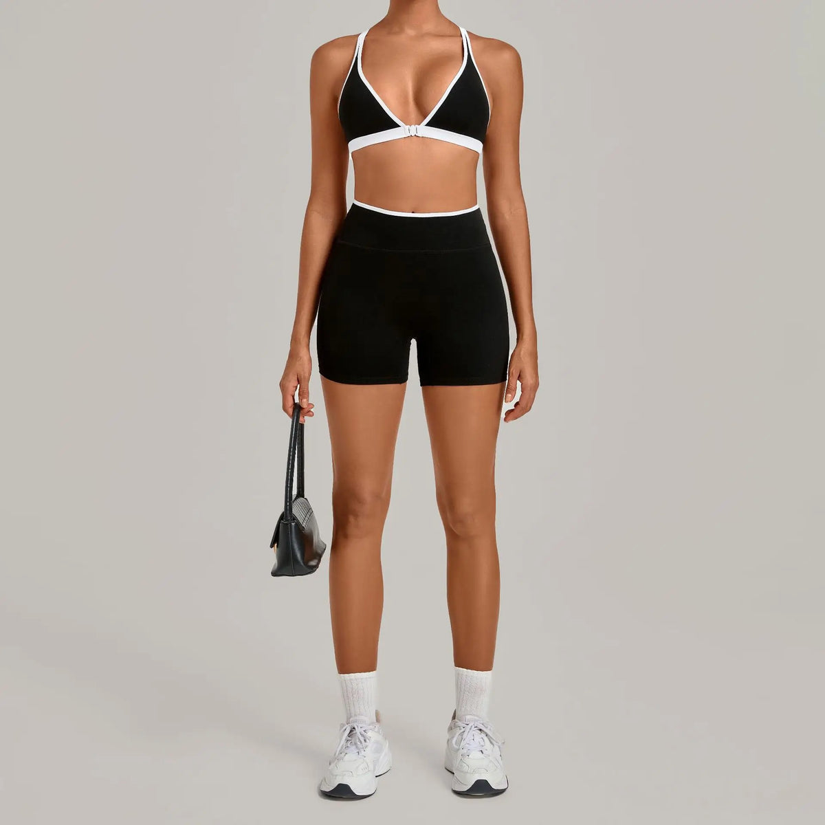 Summer Yoga Set 2Pcs Women's Tracksuit Back Cross Sports Bra Sportswear High Waist Butt-Lifting Fitness Pants Workout Top Suit