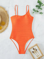 2026 Plain One Shoulder Swimsuit One Piece Solid Swimwear Women Sexy Bathers Bathing Swimming Swim Suit Female Beachwear