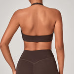 Sexy Fitness Bra Women Sports Sports Bra Halter Top High Support Push-up Open Back Running Gym Wear Yoga Bra Workout Underwear
