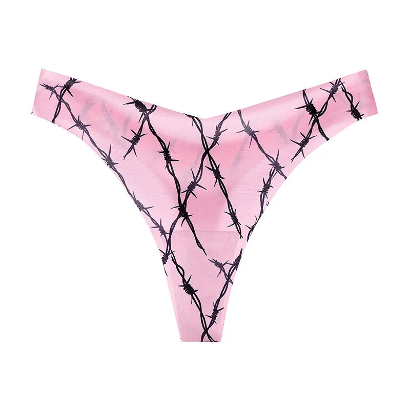 Ice Silk Women Panties G String Sexy Thong Seamless Underwear T Back Candy Color Briefs Girls Low Waist Lingerie Plus Size S-XL