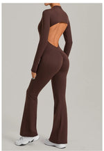 Women's Seamless Yoga Jumpsuits Sports Fitness Gym One-piece Long-sleeves Hip-Lifting Beauty Back Workout Training Bodysuits