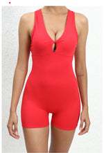Padded Jumpsuit Sport Women Yoga Bodysuit Fitness Wear Gym Sportswear High Elastic Workout Running Clothes