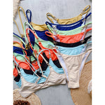 10 Colors V Neck Rhinestones Bikini Female Swimsuit Women Swimwear Padded Bather Bathing Suit Swim Two-pieces Bikini set K8138