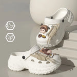 Cute DIY Charms Indoor Street Slippers For Women Fashion Clogs Soft EVA Anti-slip Summer Shoes Girls Leisure Platform Sandals