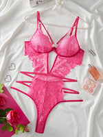 Women's Seductive Erotic Sexy Lace With Ornament Sexy Bodysuit Babydoll Lingerie Teddy Hot Underwear Romantic Nights Clothing