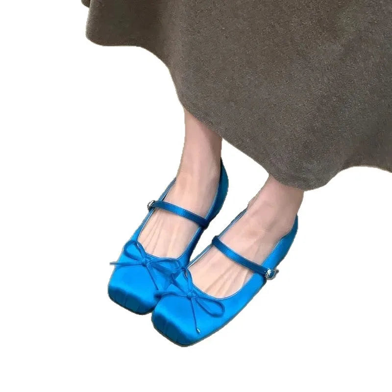 New Ballet Flats Women Bowknot Loafers Ladies Shallow Daily Shoes Comfort Woman Flattie Slip on Shoes