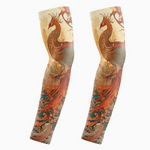 Ice Silk Tattoo Sleeve Men Women Summer Tattoo Sleeve UV Solar Arm Covers Cycling Cuff Quick Drying Cool Anti-Sunburn Arm Sleeve
