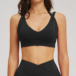 Workout Clothes Woman Gym Top Breathable Sports Bra Fitness Trainning Shoulder Strap Yoga Bra Outdoor Jogging Push Up Underwear
