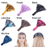 Elastic Tie Dye Cotton Headbands Turban Head Wrap for Women Girl Hair Bands Hair Bandage Beach Vintage Sports Headband
