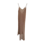 Sexy Sheer Net Mesh Knitted Glitter Tunic Beach Cover Up Cover-ups Long Beach Dress Beach Wear Beachwear Female Women Robe V651