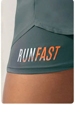Women's High Rise Yoga Shorts With Elastic Proximity Control Running Shorts, Fake Two Pieces Pants