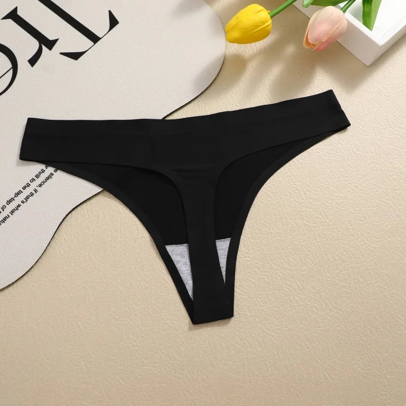 5Pcs/Set Seamless Ultra-thin panties Maillard Panties Women Ice Silk Underwear Sexy Panty Low Waist G-string Female Solid Panty