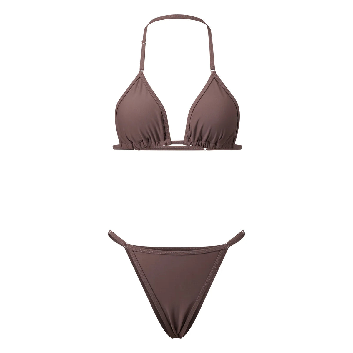 2026 New Women 2 Piece Bikini Set Halter Bra Tops and Thongs Swimsuits Casual Sexy Bathing Suits for Beach Pool